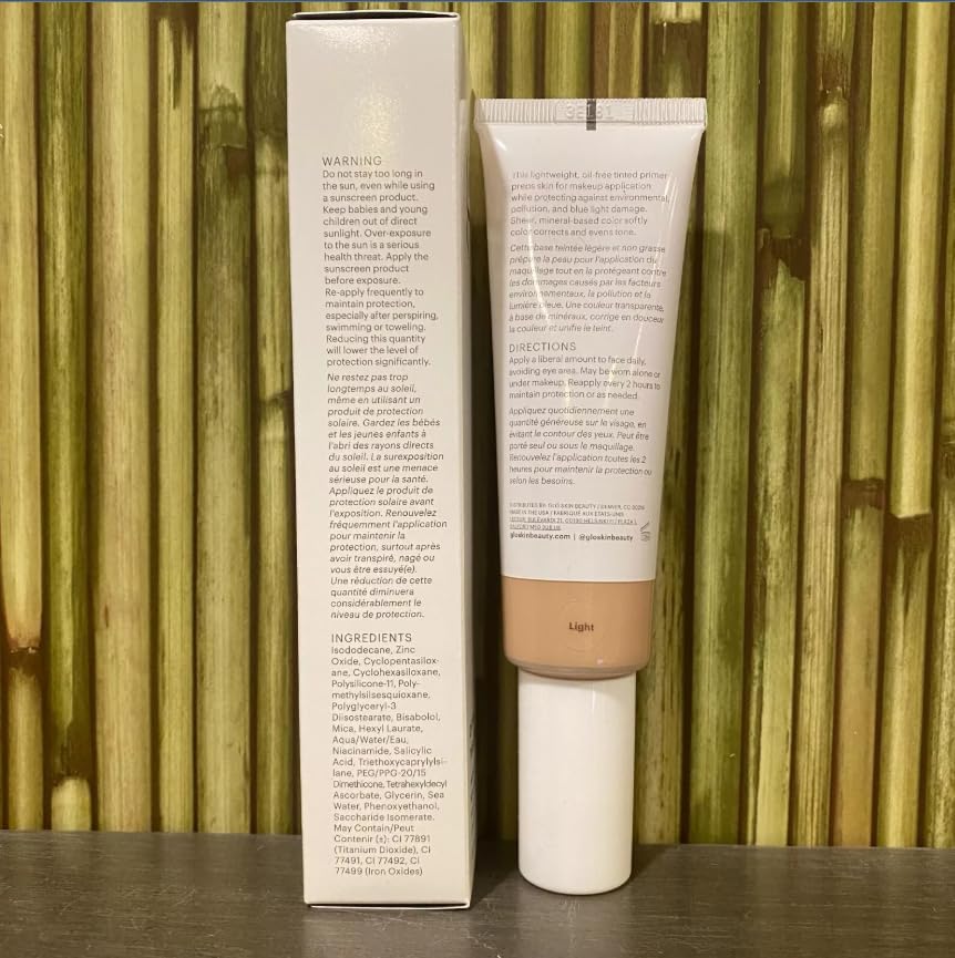 Glo Skin Beauty Oil-Free Tinted Primer SPF 30 – 4-in-1 Mineral Foundation Primer, Medium