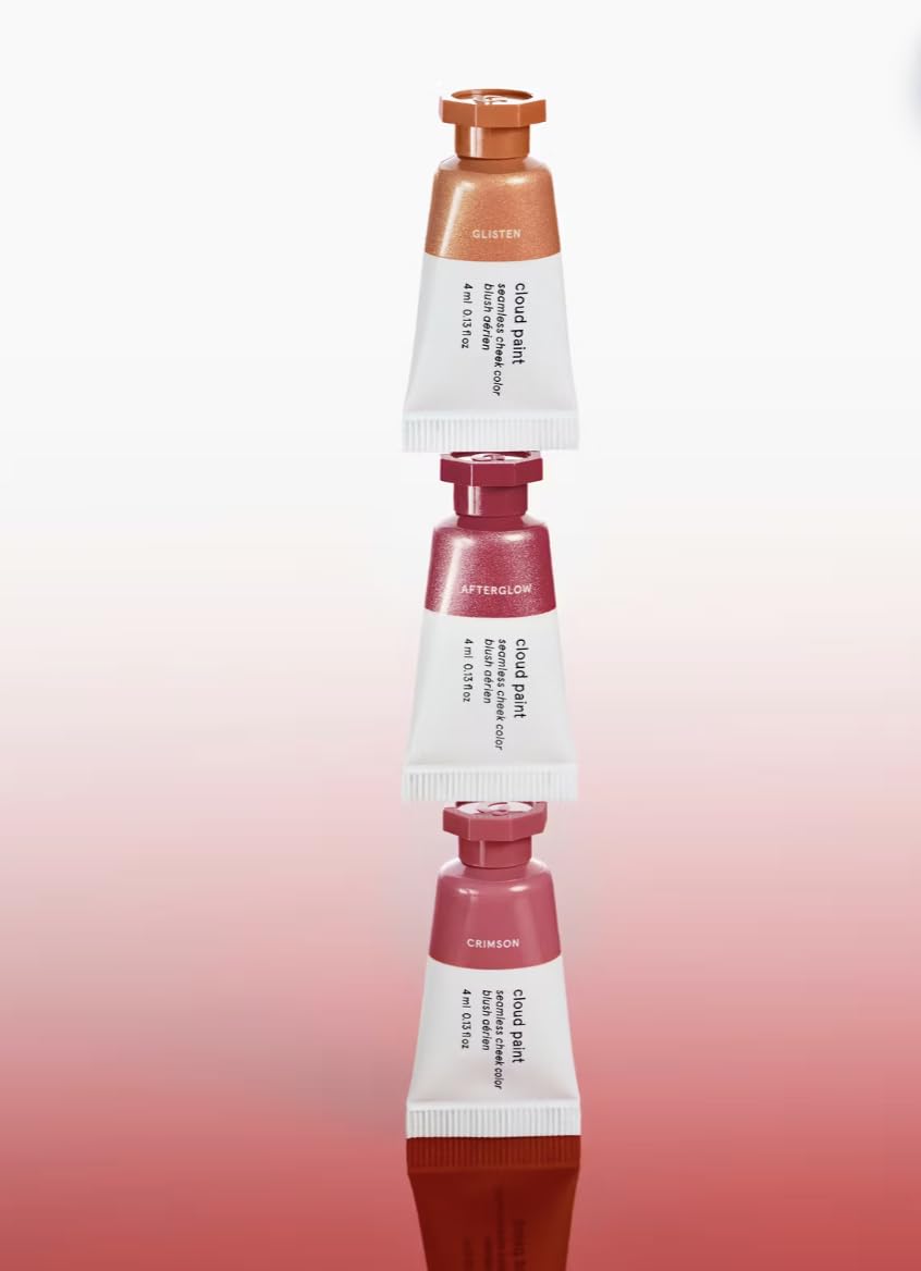 Glossier Mini Cloud Paint Blush Trio Holiday Gift Set Crimson Glisten Afterglow Limited Edition