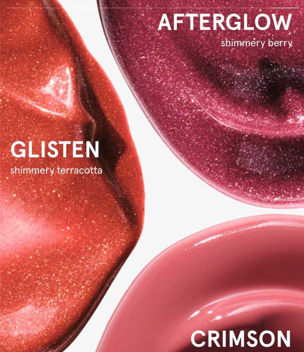 Glossier Mini Cloud Paint Blush Trio Holiday Gift Set Crimson Glisten Afterglow Limited Edition