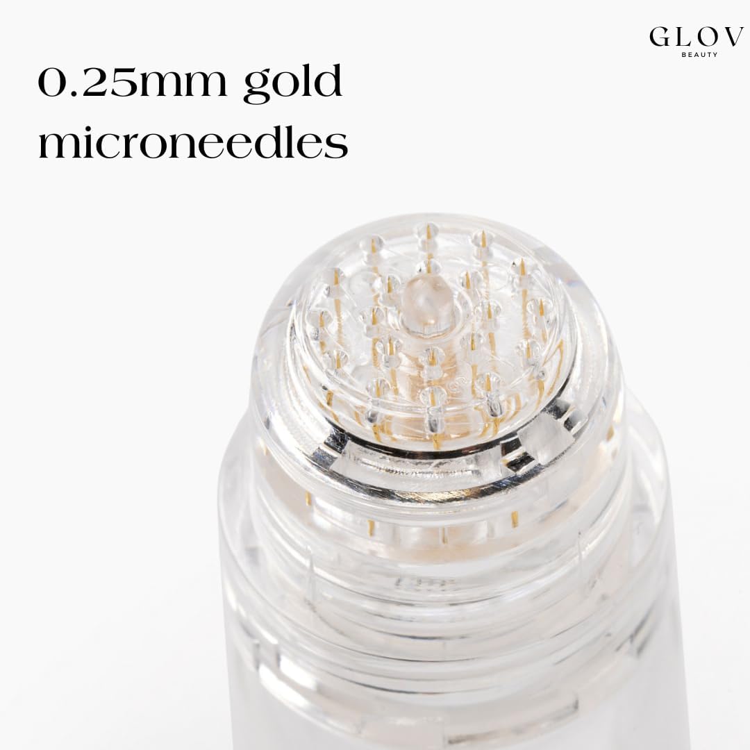 Glov Beauty Micro Infusion Hair Renewal Kit – 0.25mm Gold Derma Stamp & Hyaluronic Acid Serum