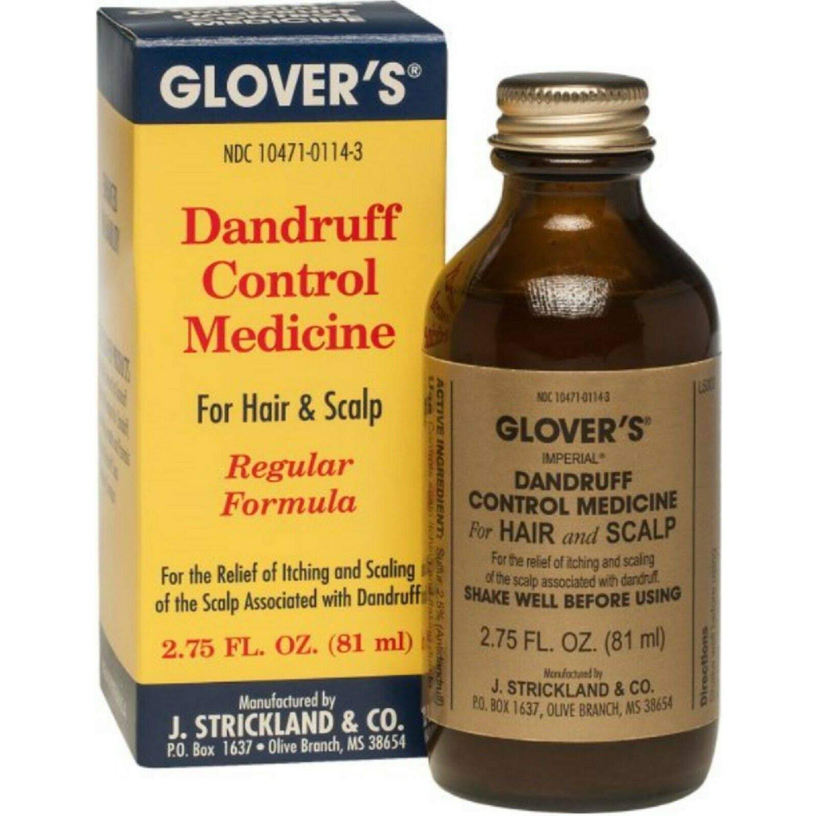 Glovers Dandruff Control Medicine Regular Formula 2.75oz | Sulfate-Free Scalp Care