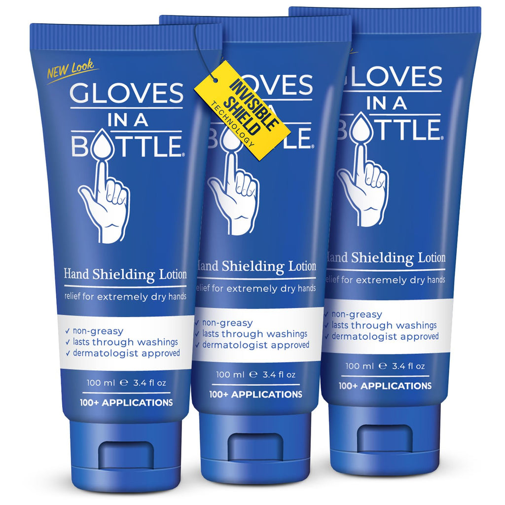 Gloves In A Bottle Shielding Lotion – 3 Pack 3.4oz Tubes | Hydrating, Protective Skin Shield