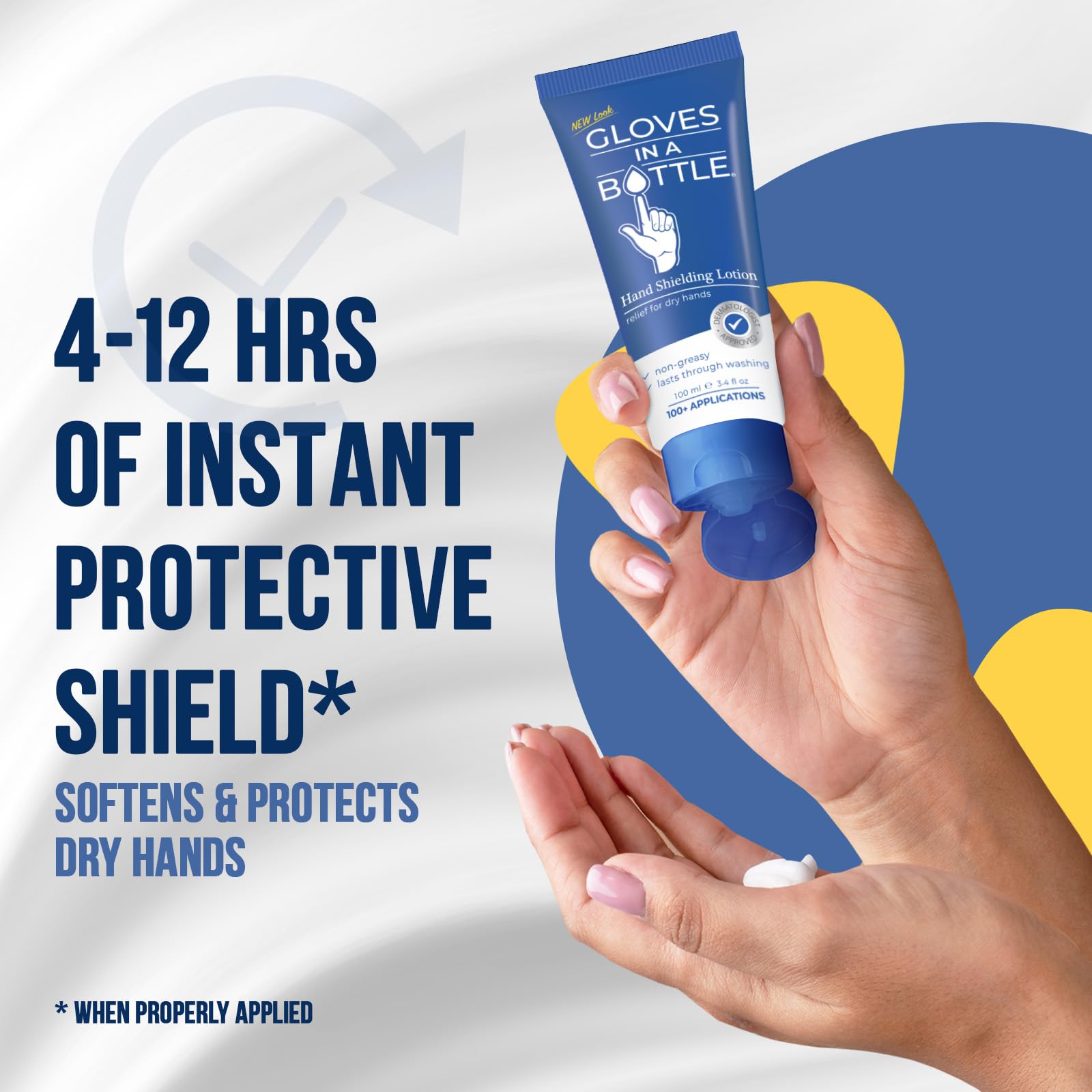 Gloves in a Bottle Shielding Lotion – Relief for Eczema & Psoriasis, 3.4 oz (Pack of 2)