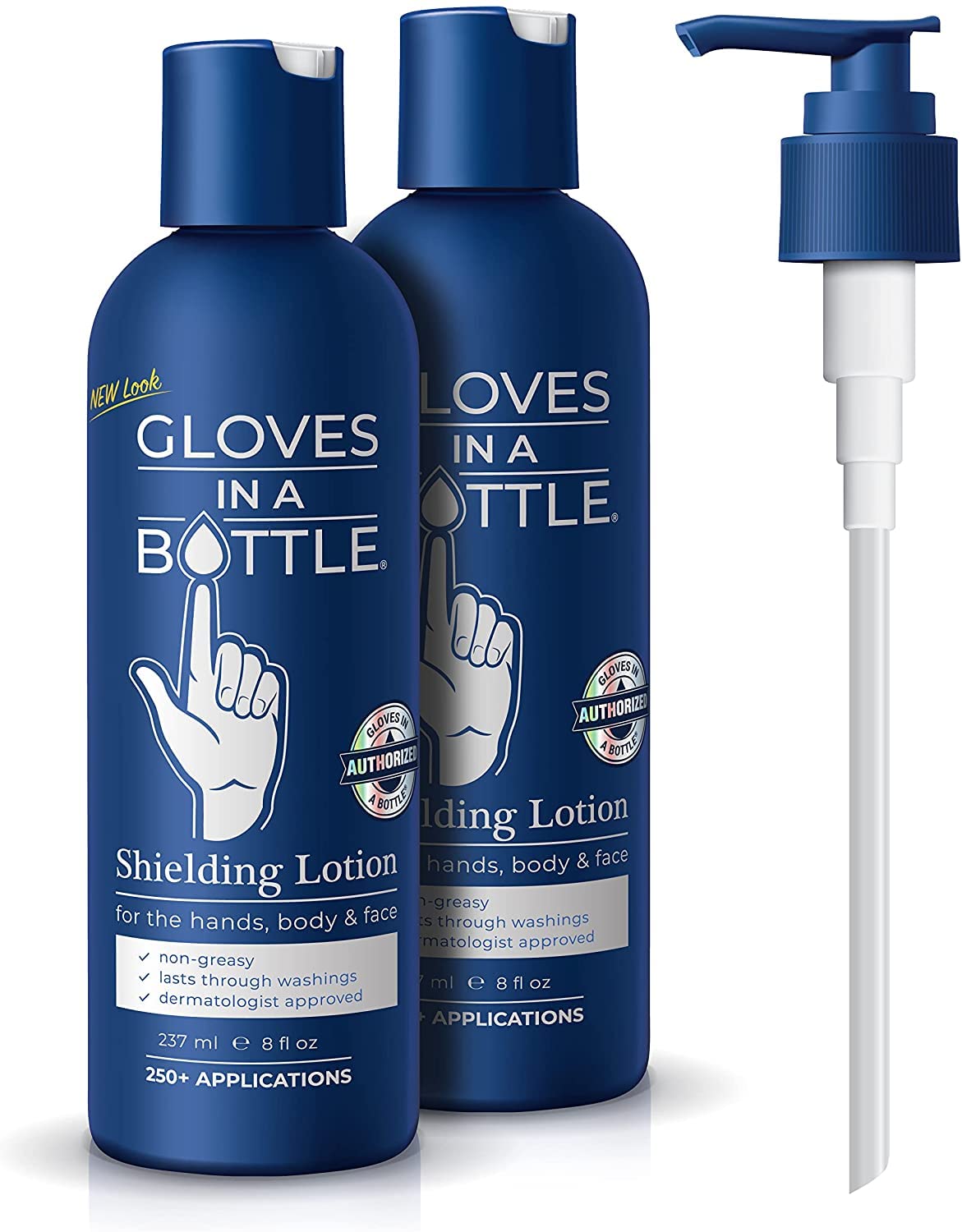 Gloves In A Bottle Shielding Lotion with Dispenser – 8 Oz (Pack of 2)