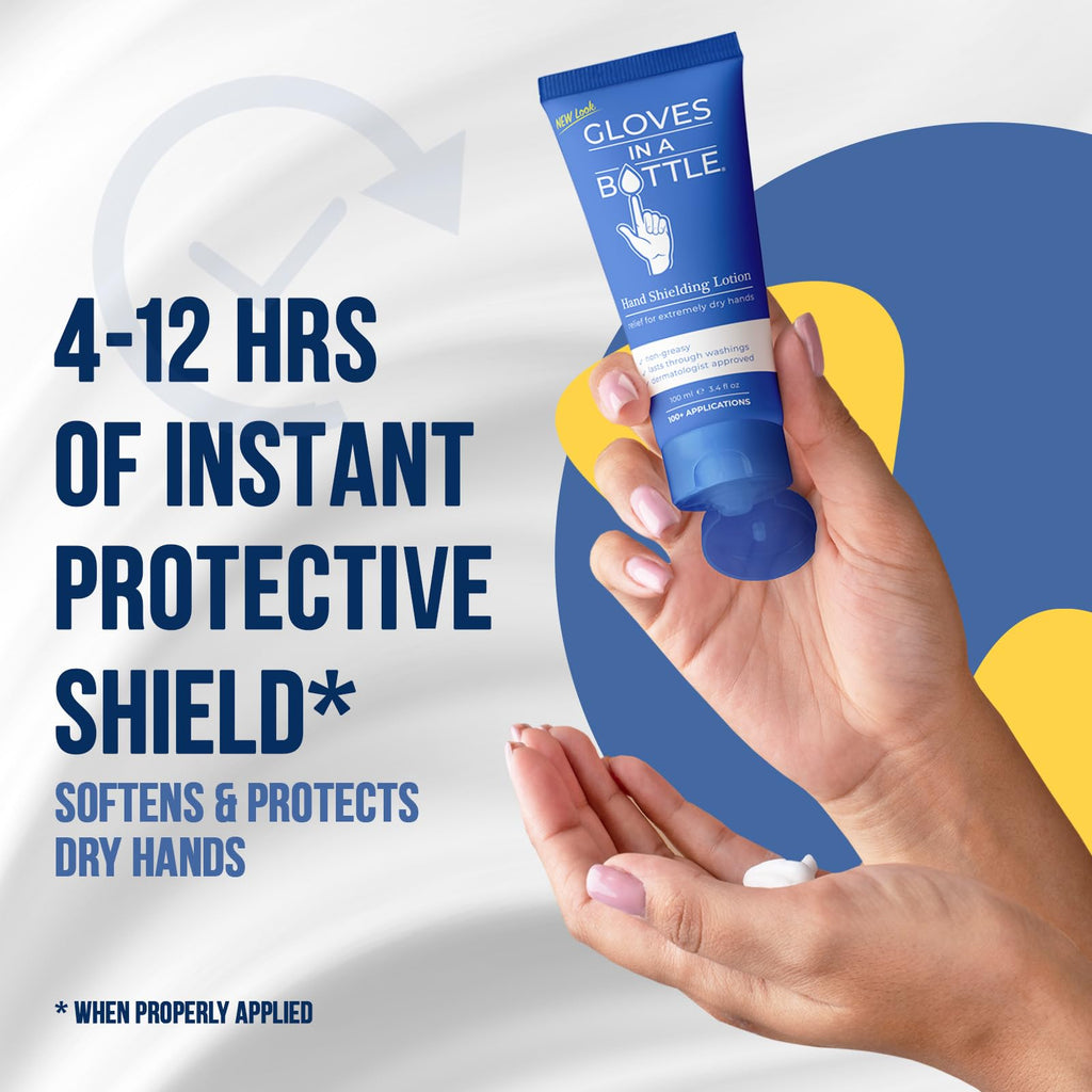 Gloves In A Bottle Shielding Lotion – 3 Pack 3.4oz Tubes | Hydrating, Protective Skin Shield