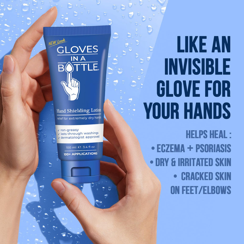 Gloves In A Bottle Shielding Lotion – 3 Pack 3.4oz Tubes | Hydrating, Protective Skin Shield