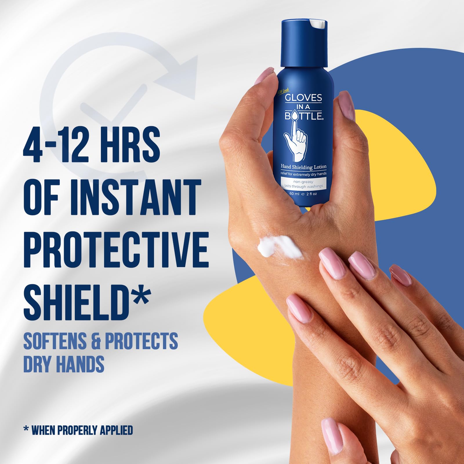 Gloves In A Bottle Shielding Lotion 6-Pack – Fragrance-Free, Grease-Less Dry Skin Moisturizer (2oz / 60ml)