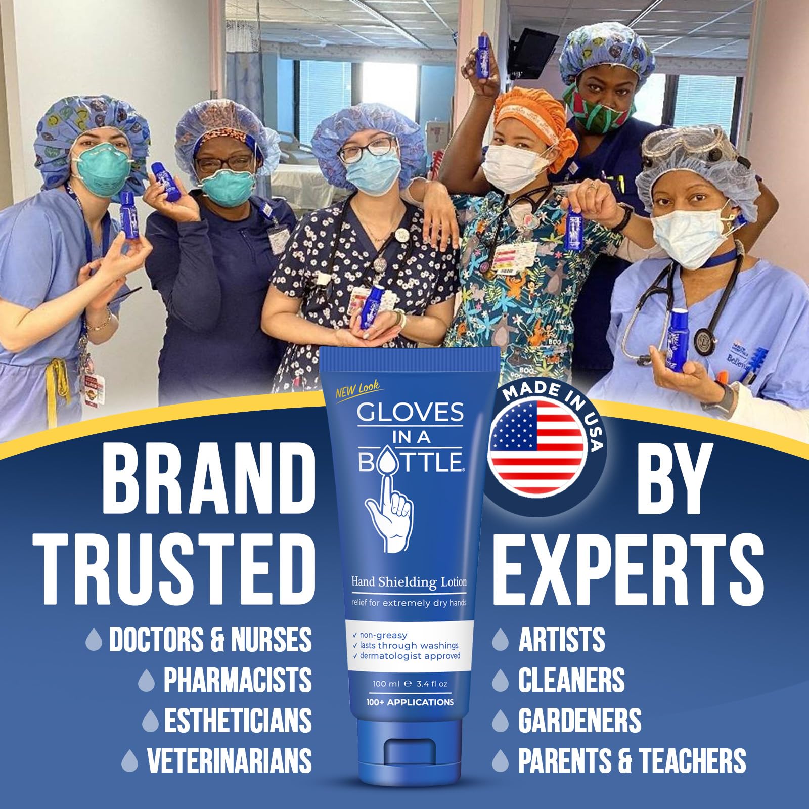 Gloves In A Bottle Shielding Lotion – 3 Pack 3.4oz Tubes | Hydrating, Protective Skin Shield