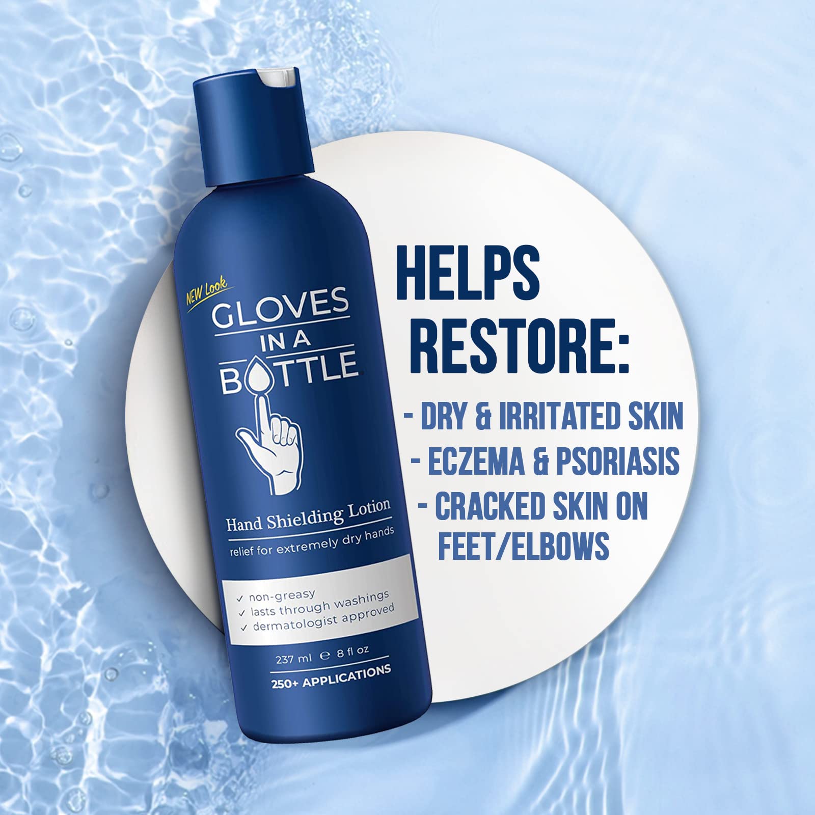 Gloves In A Bottle Shielding Lotion - 6-Pack with Dispenser for Dry Skin (8 oz)