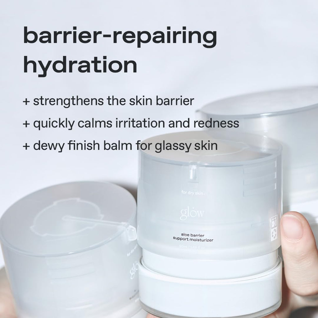 glow aloe barrier moisturizer | soothing hydration for sensitive skin | ceramide NP & niacinamide + aloe vera