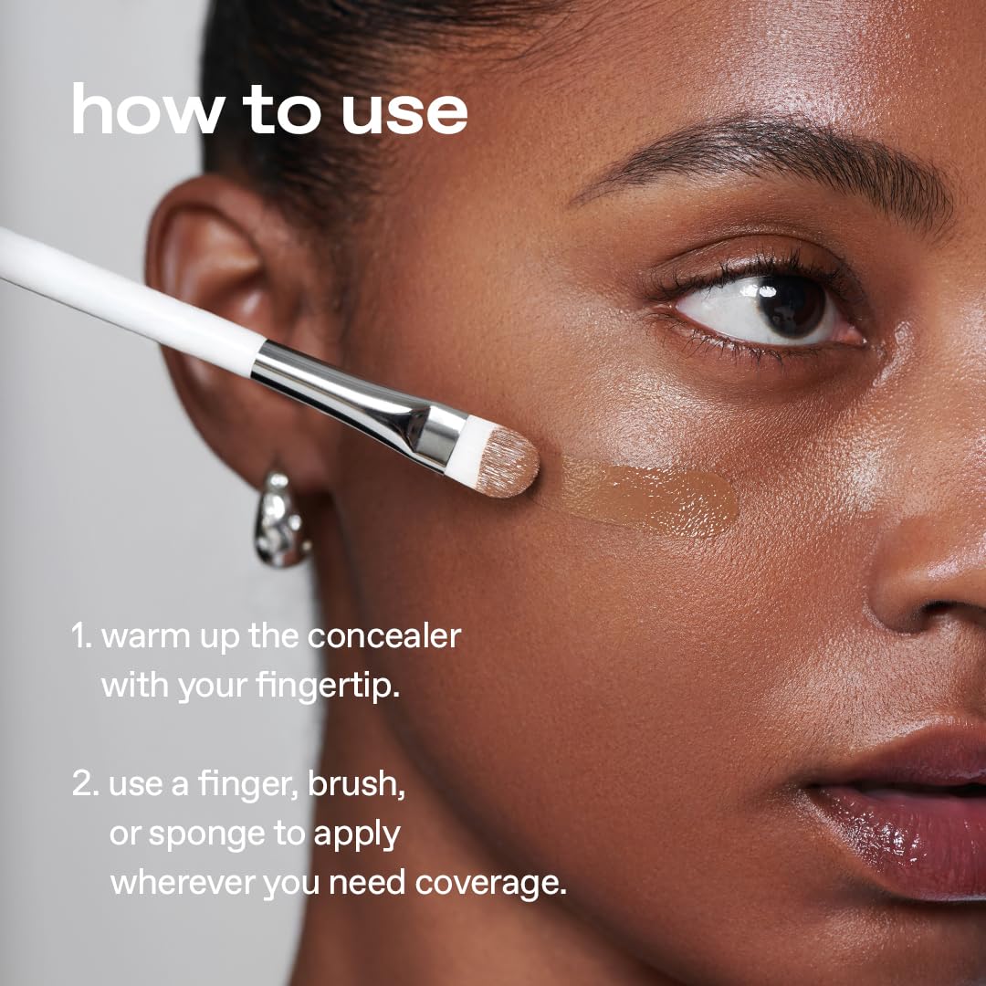 glow not dry concealer beige | dual-color pink & white for blemishes and brightening | full-coverage, melt-in texture | 0.4 oz