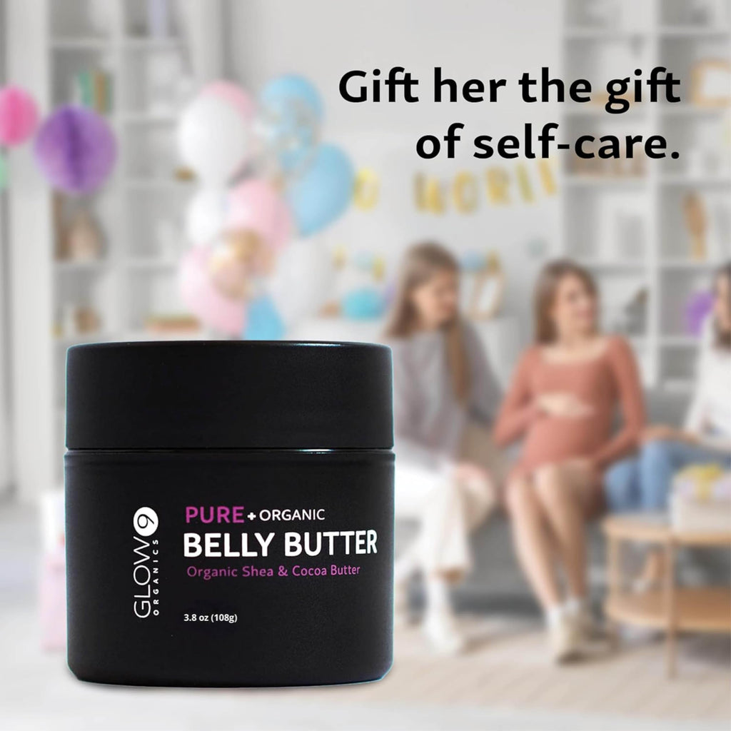 Glow Organics Belly Butter for Pregnancy – Deep Hydration, Fragrance-Free & Pregnancy-Safe