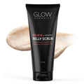 Glow Organics Exfoliating Belly Scrub – Moisturizing Sugar Scrub with Almond Oil & Cocoa Butter (6 oz)