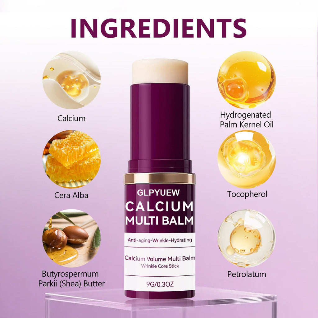 GLPYUEW Calcium Multi Balm – Korean Collagen Moisturizing Stick for All Skin Types