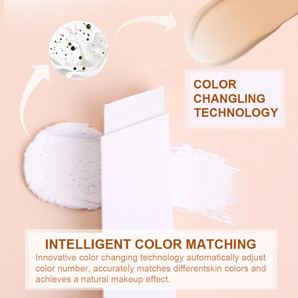GLSFACE Color Changing Foundation Stick – Light to Medium Coverage, Matte & Waterproof