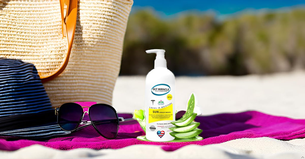 GLY MIRACLE SUN SPF30 Sunscreen Moisturizer – Hydration + Broad Spectrum SPF 30, Apricot Breeze, 16 oz