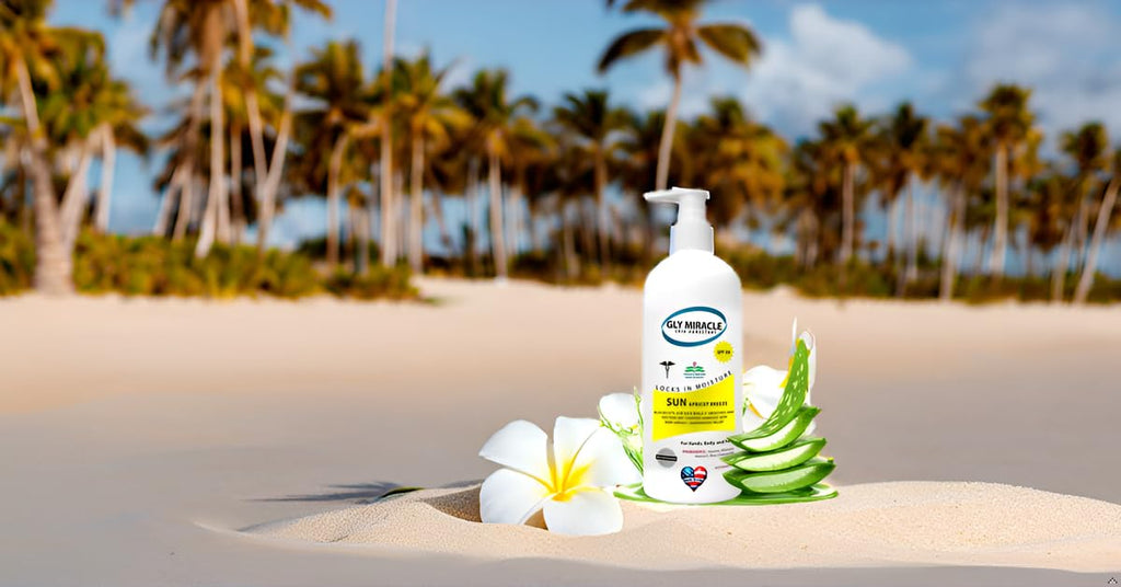 GLY MIRACLE SUN SPF30 Sunscreen Moisturizer – Hydration + Broad Spectrum SPF 30, Apricot Breeze, 16 oz