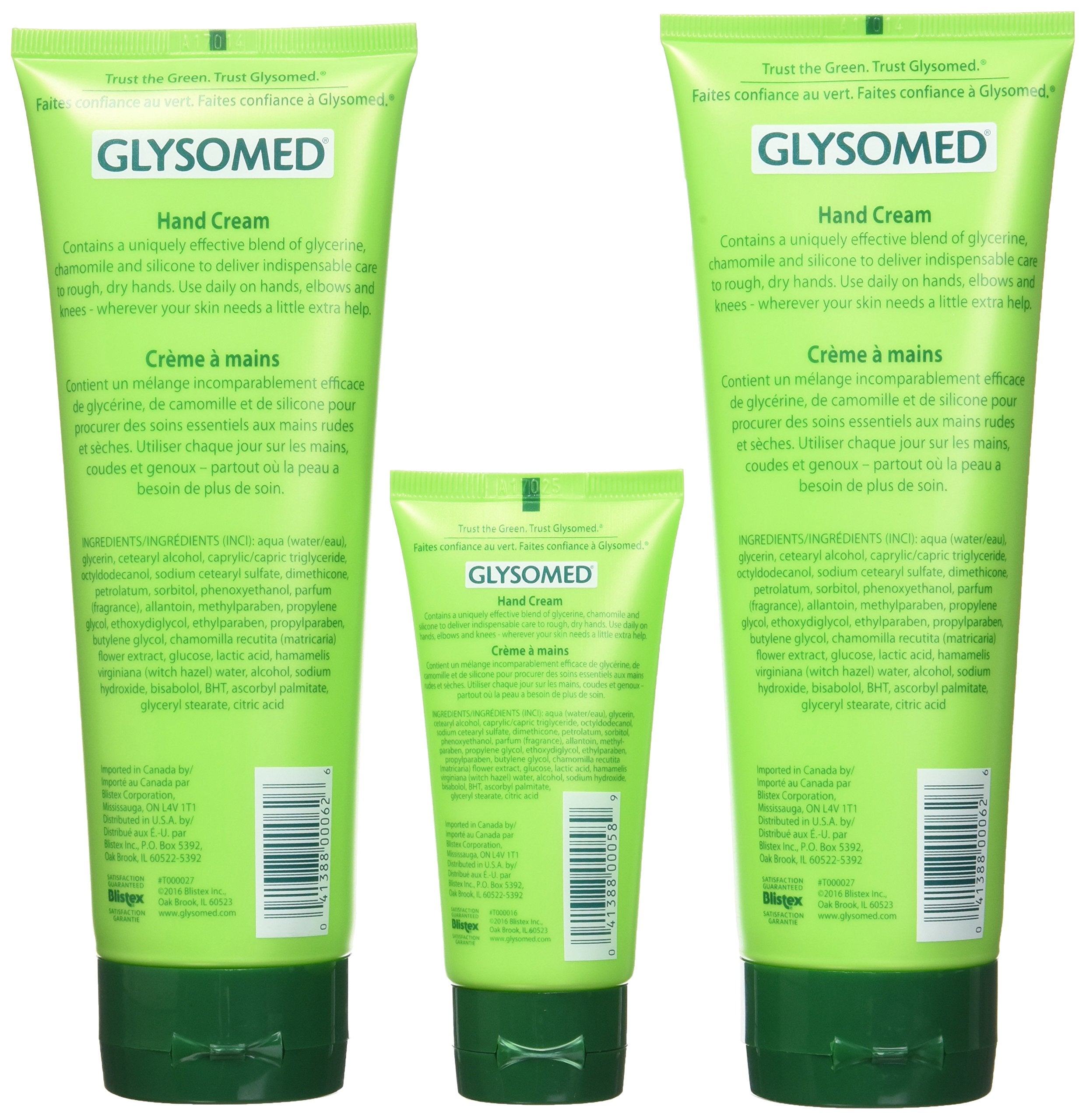 Glysomed Hand Cream Combo 3 Pack – 2 Large Tubes (8.5 oz) + Purse Size (1.7 oz)