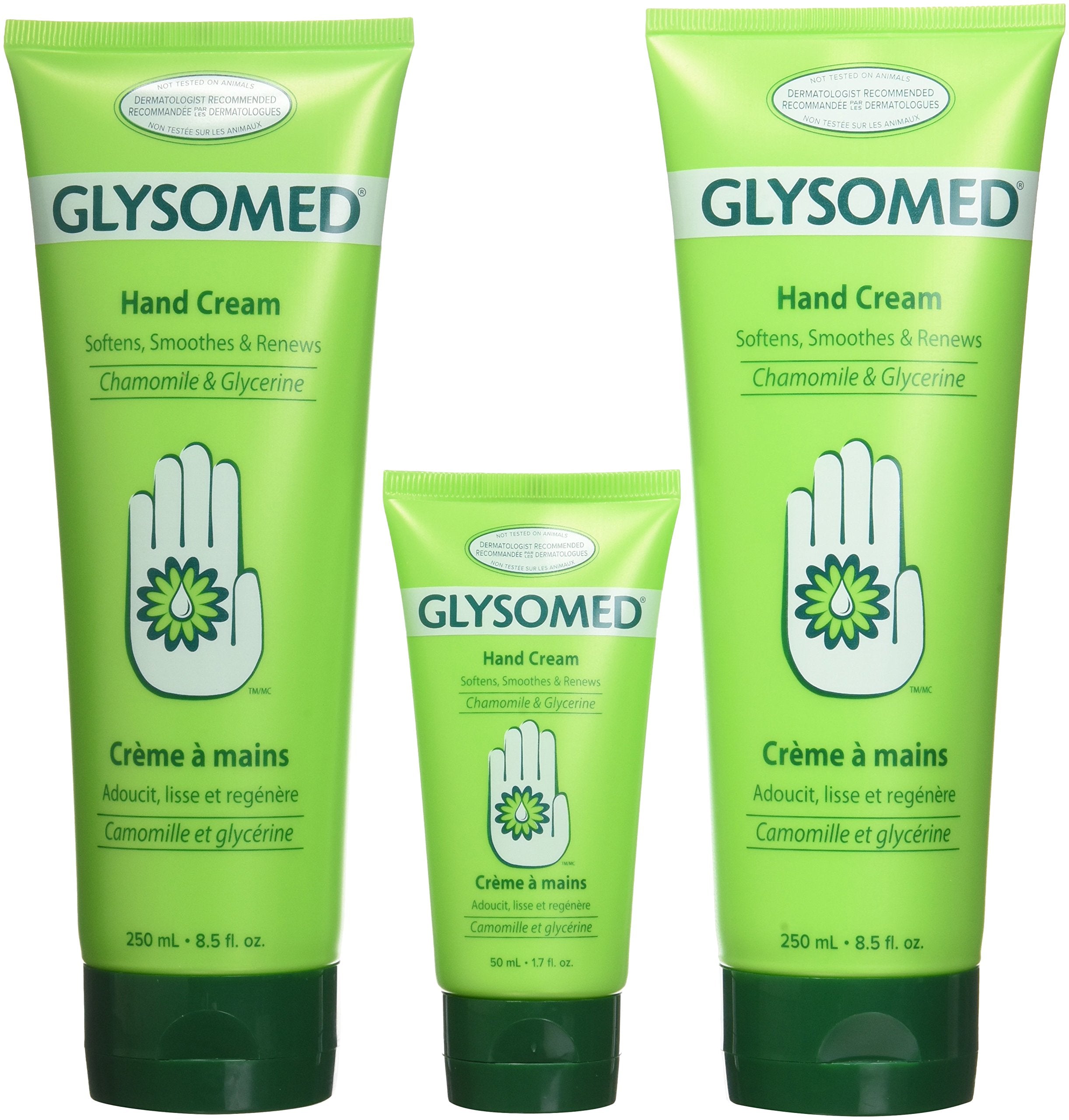 Glysomed Hand Cream Combo 3 Pack – 2 Large Tubes (8.5 oz) + Purse Size (1.7 oz)