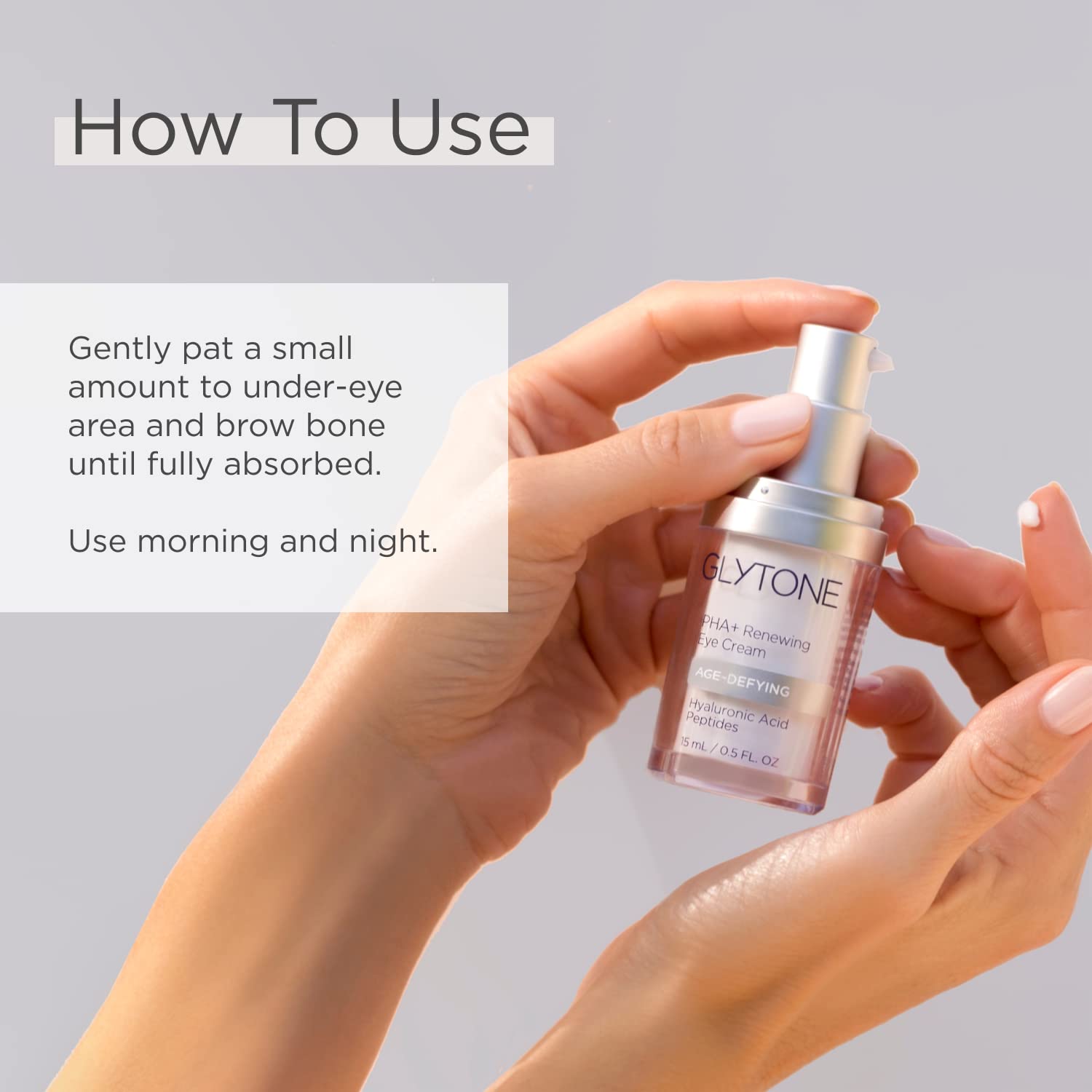 Glytone Age-Defying PHA+ Renewing Eye Cream | Puffiness, Dark Circles & Wrinkles | 0.5 Fl Oz