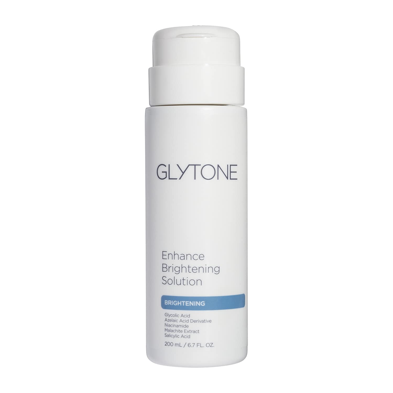 GLYTONE Enhance Brightening Solution | Exfoliating Toner with Glycolic, Azelaic Derivative, Niacinamide & Malachite Extract | 6.7 fl oz