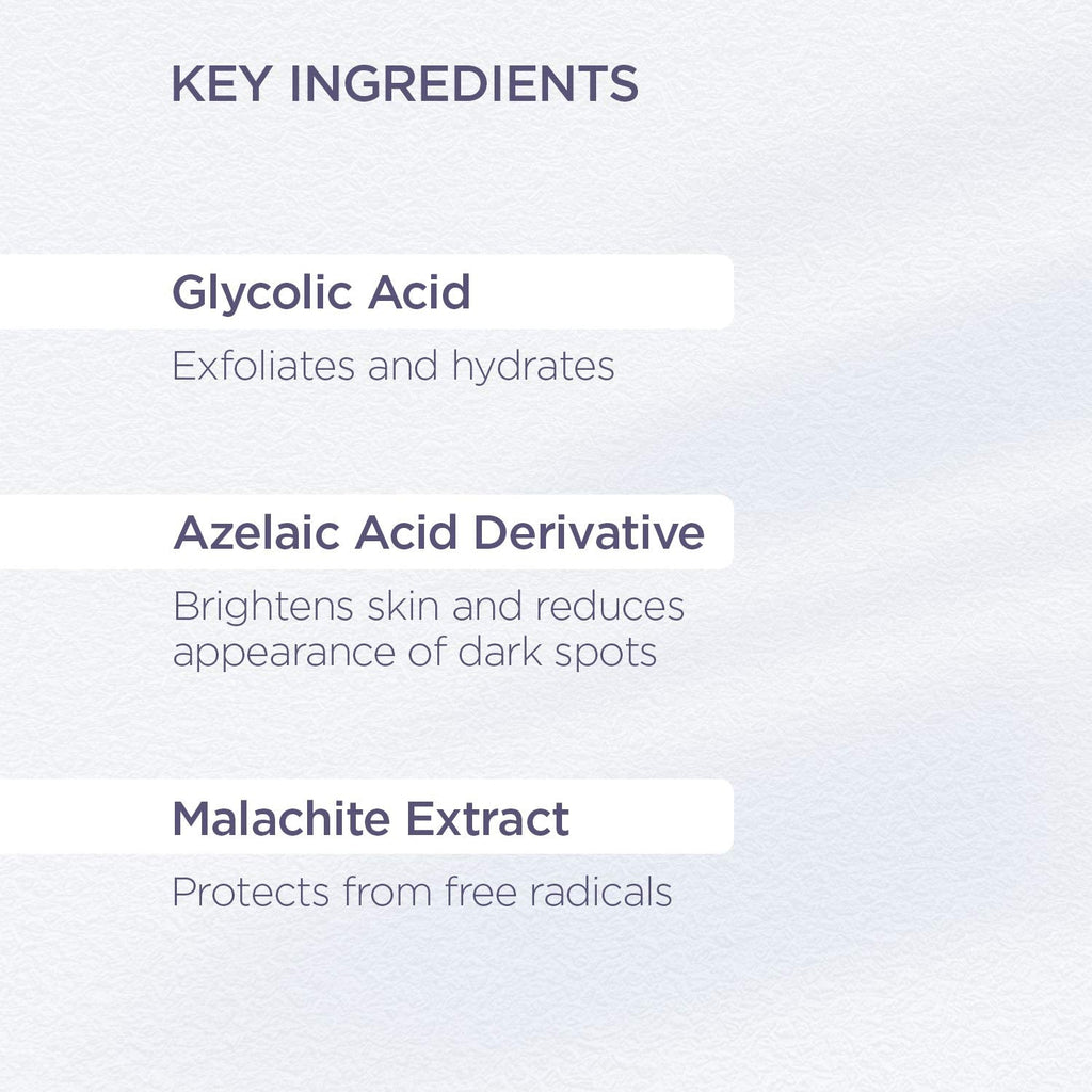 GLYTONE Enhance Brightening Solution | Exfoliating Toner with Glycolic, Azelaic Derivative, Niacinamide & Malachite Extract | 6.7 fl oz