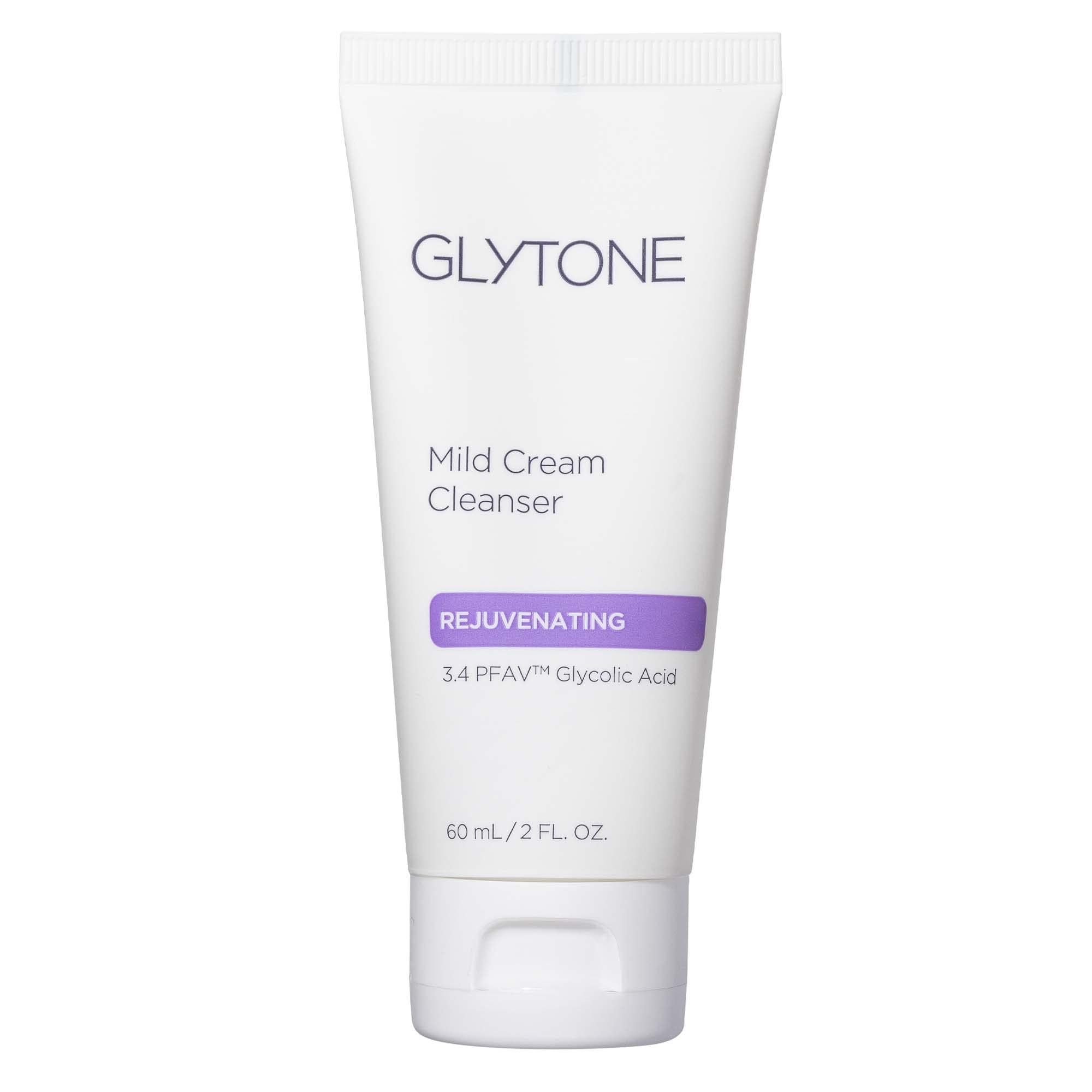 Glytone Mild Cream Cleanser | Gentle 3.4% Free-Acid Glycolic Exfoliation & Hydration | 2 oz
