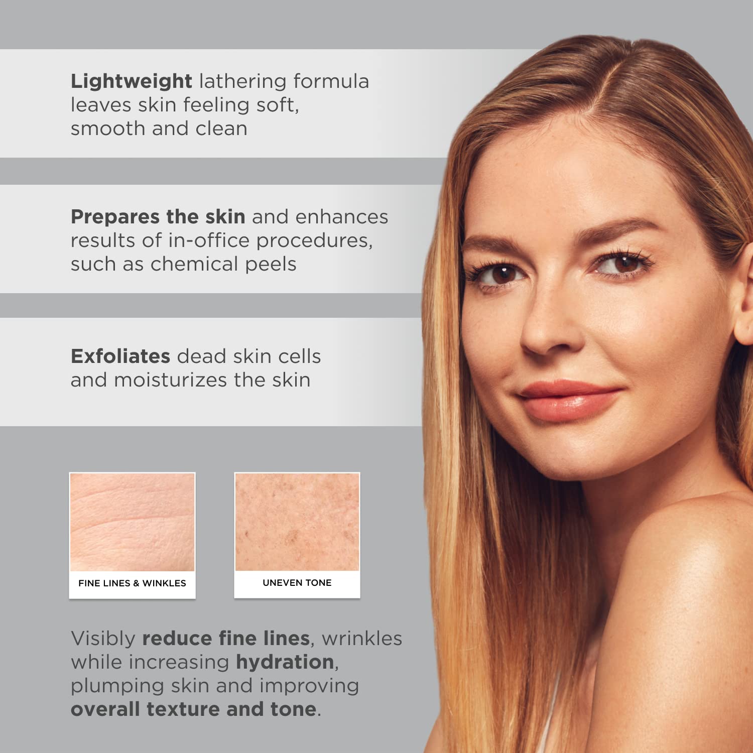 GLYTONE Mild Gel Exfoliating Cleanser – 4.7% Glycolic Acid, Fragrance-Free, 13.5 fl oz