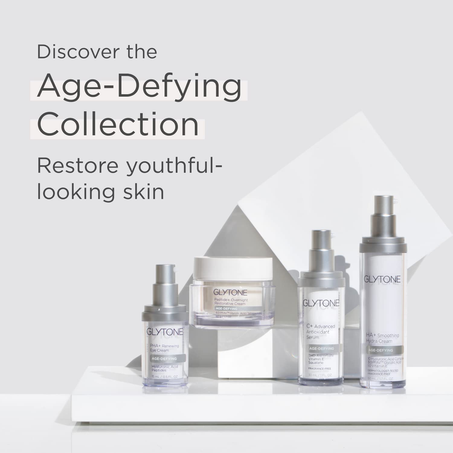 Glytone Age-Defying PHA+ Renewing Eye Cream | Puffiness, Dark Circles & Wrinkles | 0.5 Fl Oz