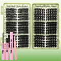 Gmagictobo Lash Clusters Kit – 430Pcs DIY Cat Eye Extensions (80D-200D) with Bond, Seal, Tweezers