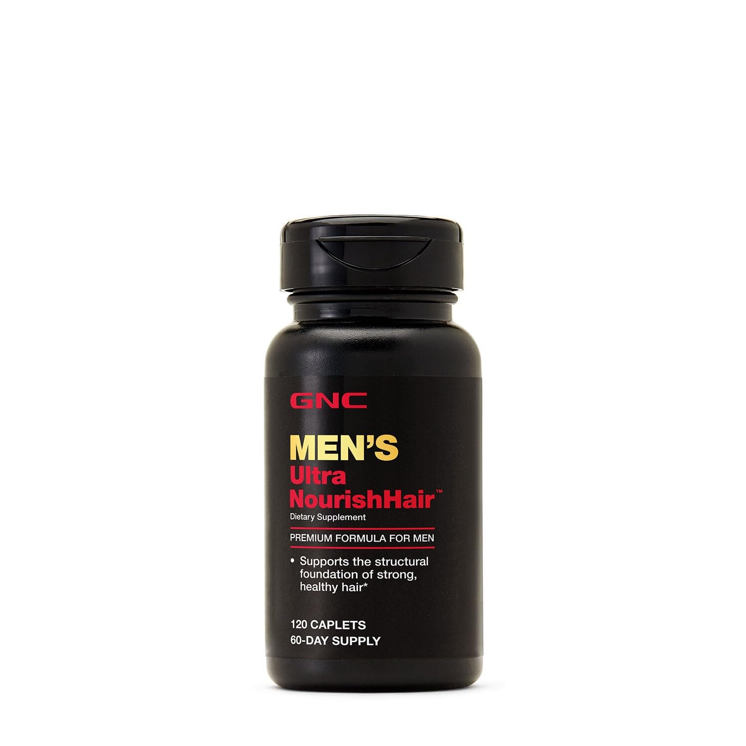 GNC Men's Ultra NourishHair Supplement – Supports Strong, Healthy Hair, 120 Caplets
