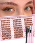Goddvenus Brown Wispy Lash Clusters Kit | Natural DIY Lash Extensions with C Curl