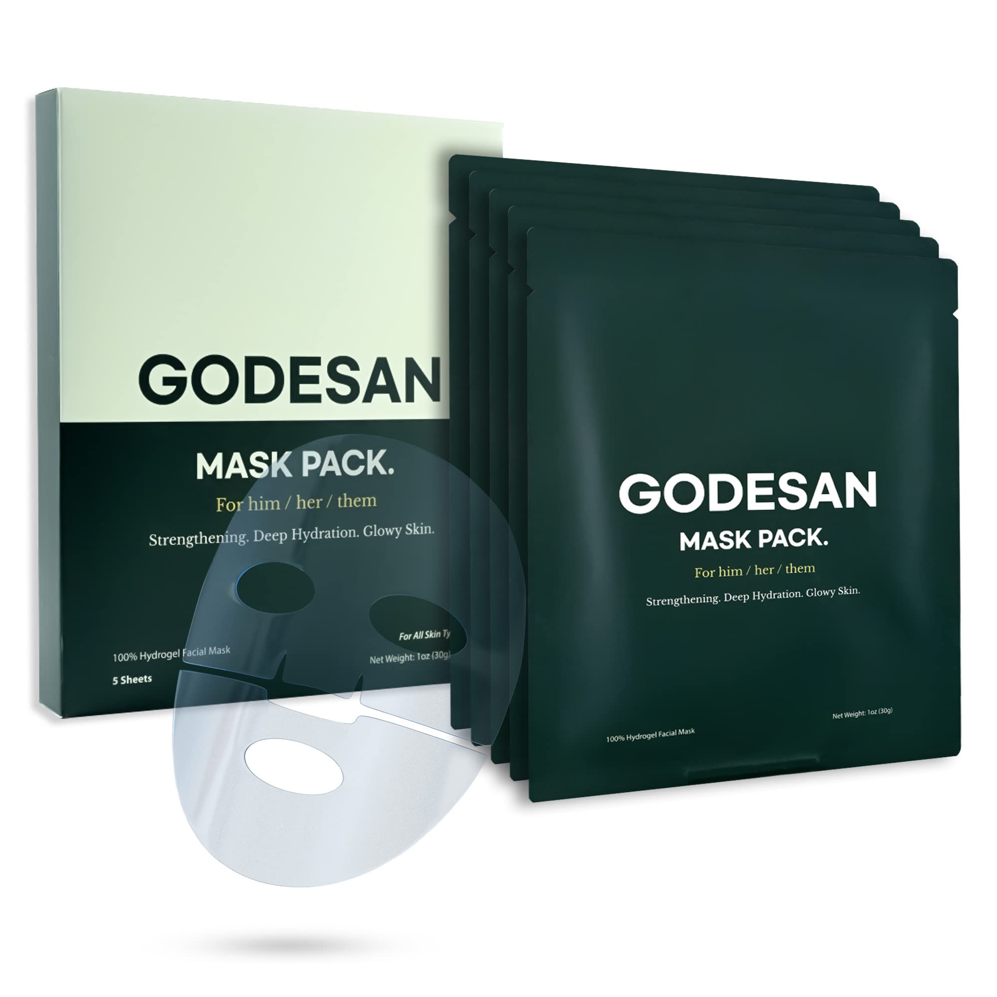 GODESAN Hydrogel Face Mask Pack 5pcs — Deep Moisture & Rich Collagen