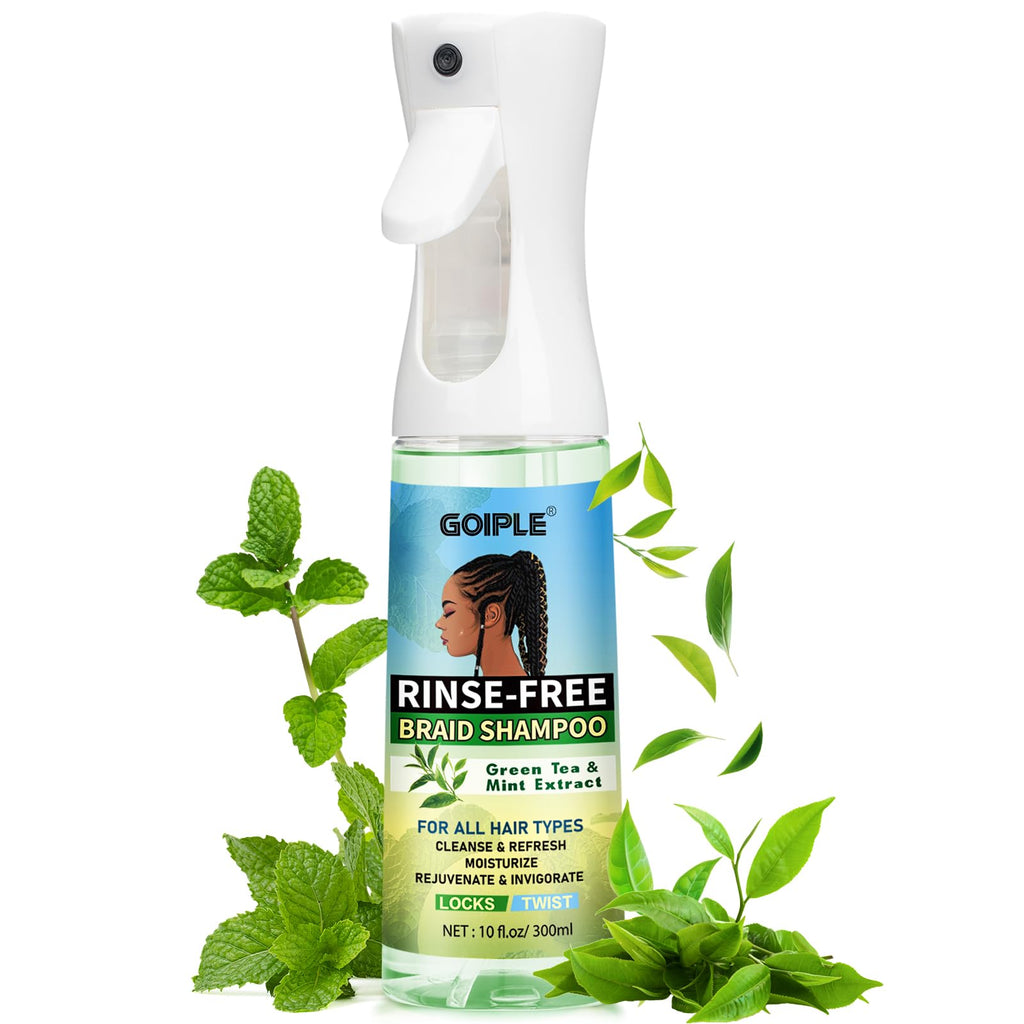 Goiple 10oz Rinse-Free Shampoo for Braids | No-Water Cleanse for Locs, Twists & Weaves