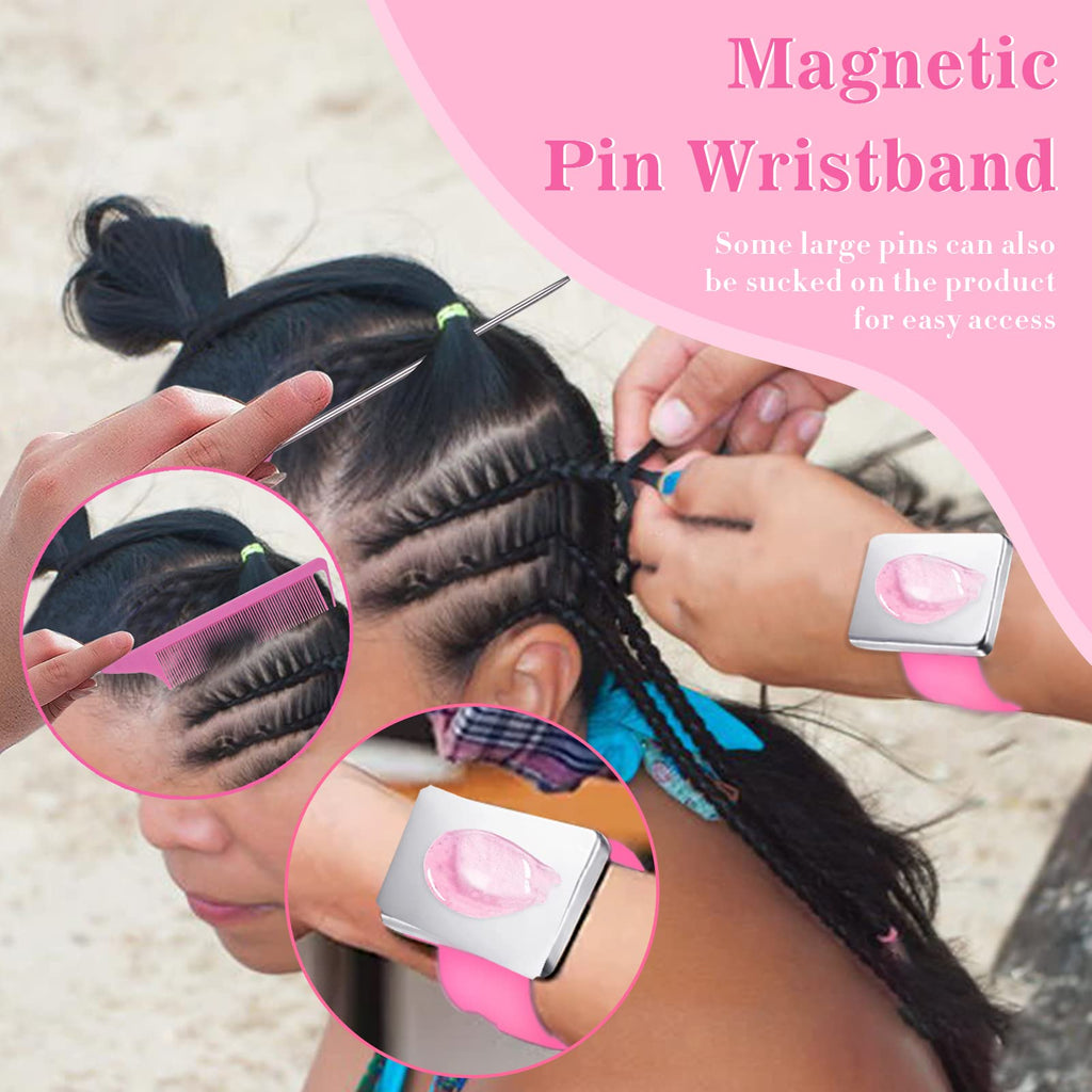Goiple Strong Hold Braiding Gel for Twists, Locs & Edges – Includes Magnetic Pin Wristband & Braiding Tools