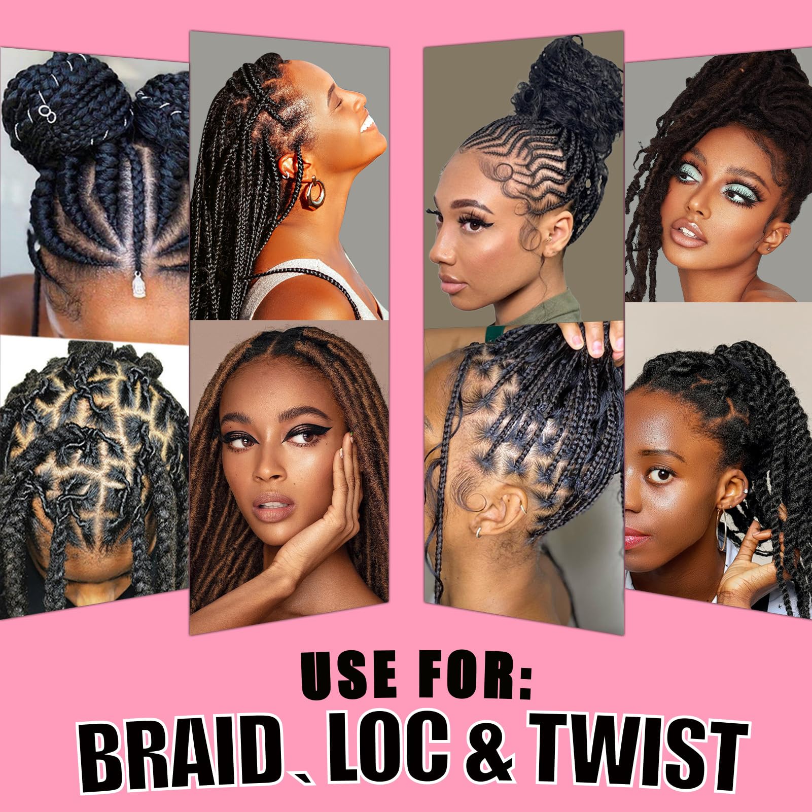 Goiple 13.4oz Braiding Gel for Twist, Locs & Braid | Extra Hold, High Shine, No Flake Edge Control