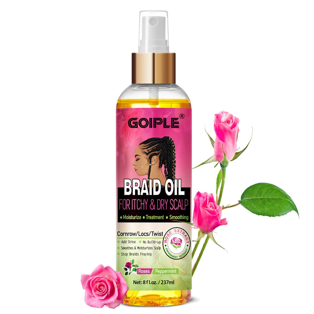 Goiple Braid Oil — Scalp Comfort, Moisture & Shine for Locs & Braids | 8 fl oz