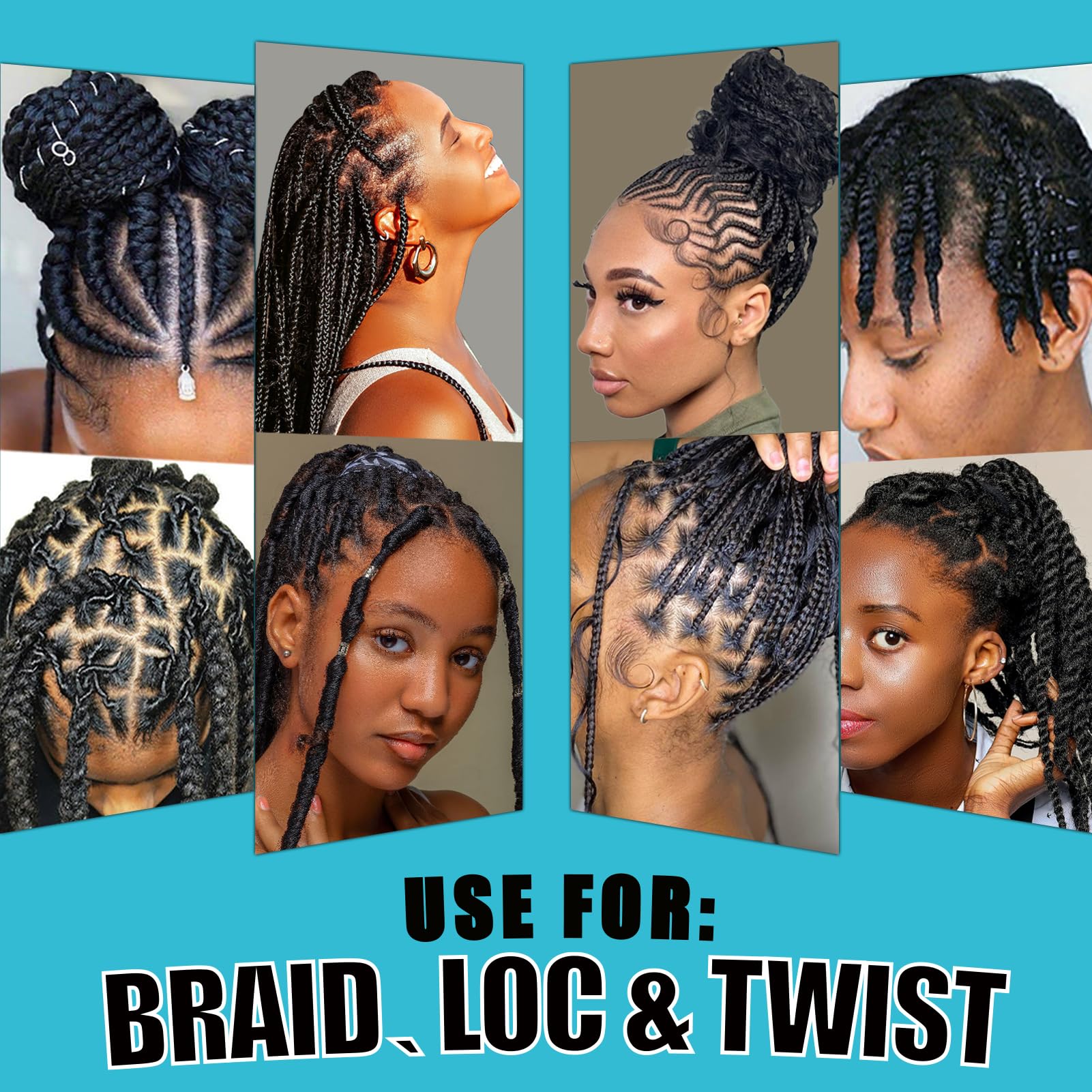 Goiple 16 oz Braiding Gel – Extra Hold for Twists, Locs & Braids, Tea Tree