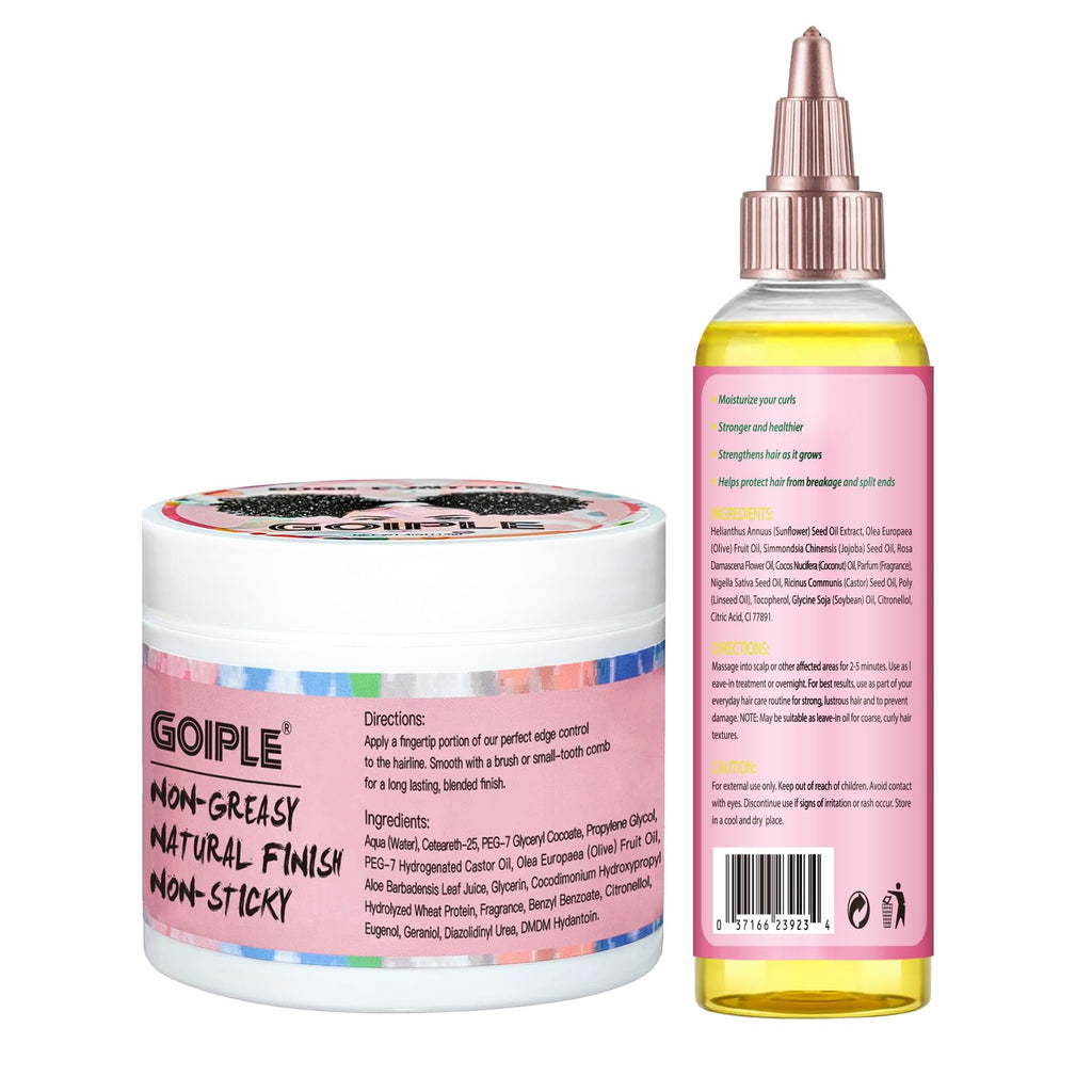 Goiple Edge Control Wax — Strong Hold, Non-Greasy Formula, Rose & Castor Oil