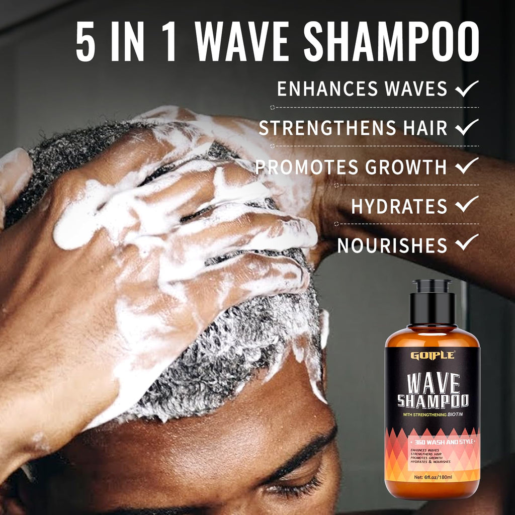 Goiple Natural Wave Pomade – Strong Hold, Easy Wash, 360 Wave Training for Black Men
