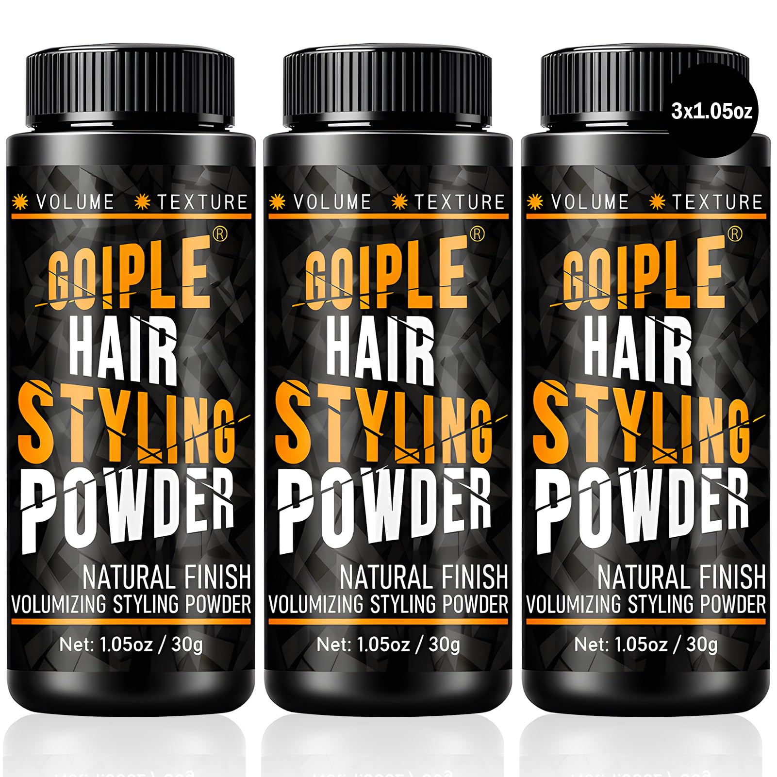 Goiple 3PCS Hair Styling Powder – 1.05oz Volumizing Texture for Men | Matte, Non-Greasy, Strong Hold