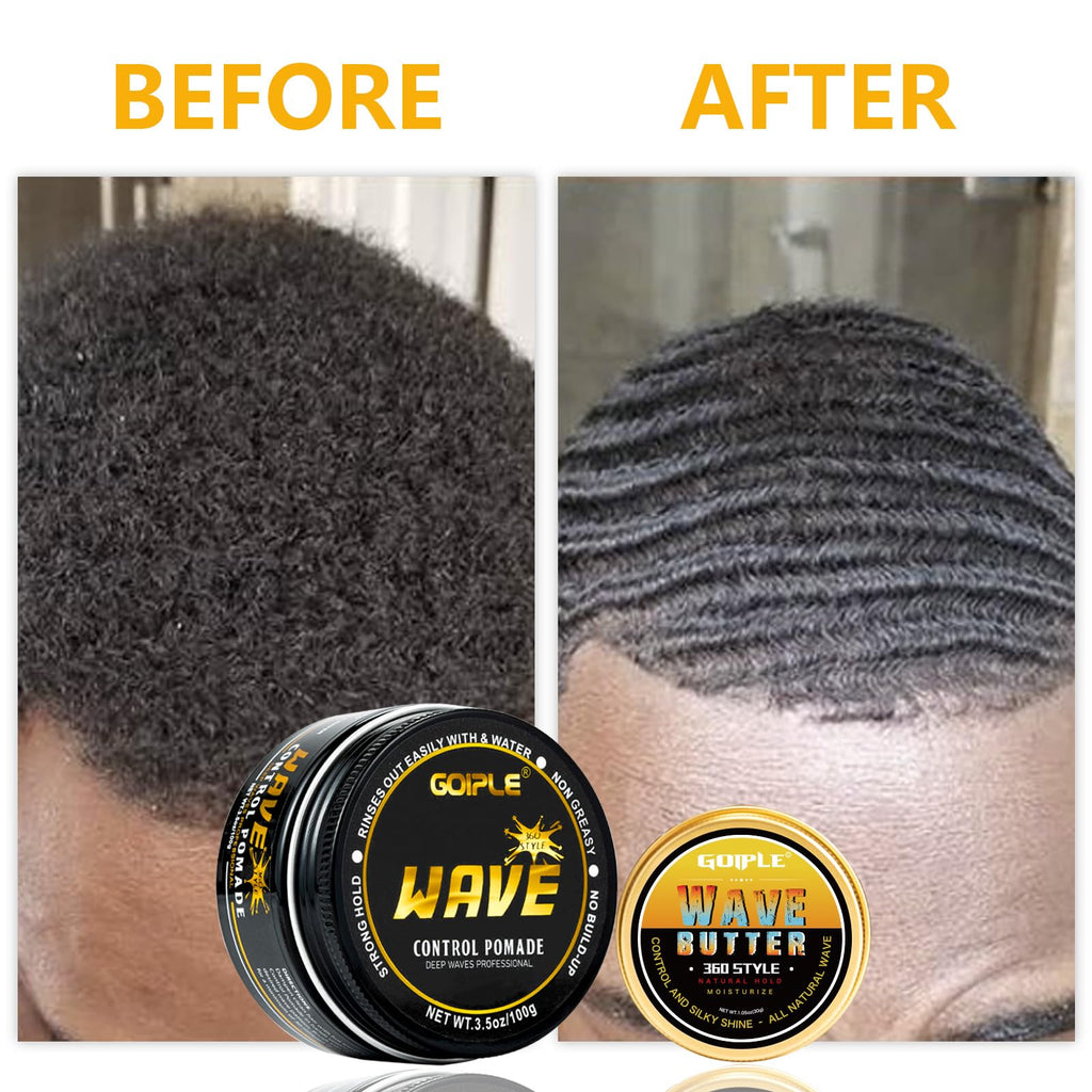 Goiple Wave Pomade for Men – Strong Hold, Easy Wash, 360 Wave Training