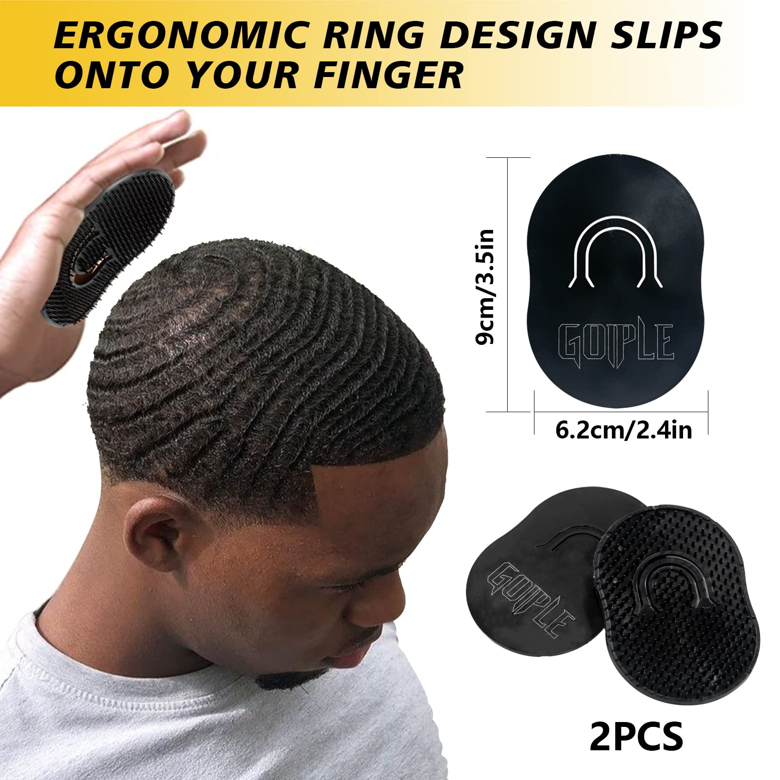 Goiple Natural Wave Pomade for Men – Strong Hold, Easy Wash Kit (Pomade + 2 Brushes + Durag)