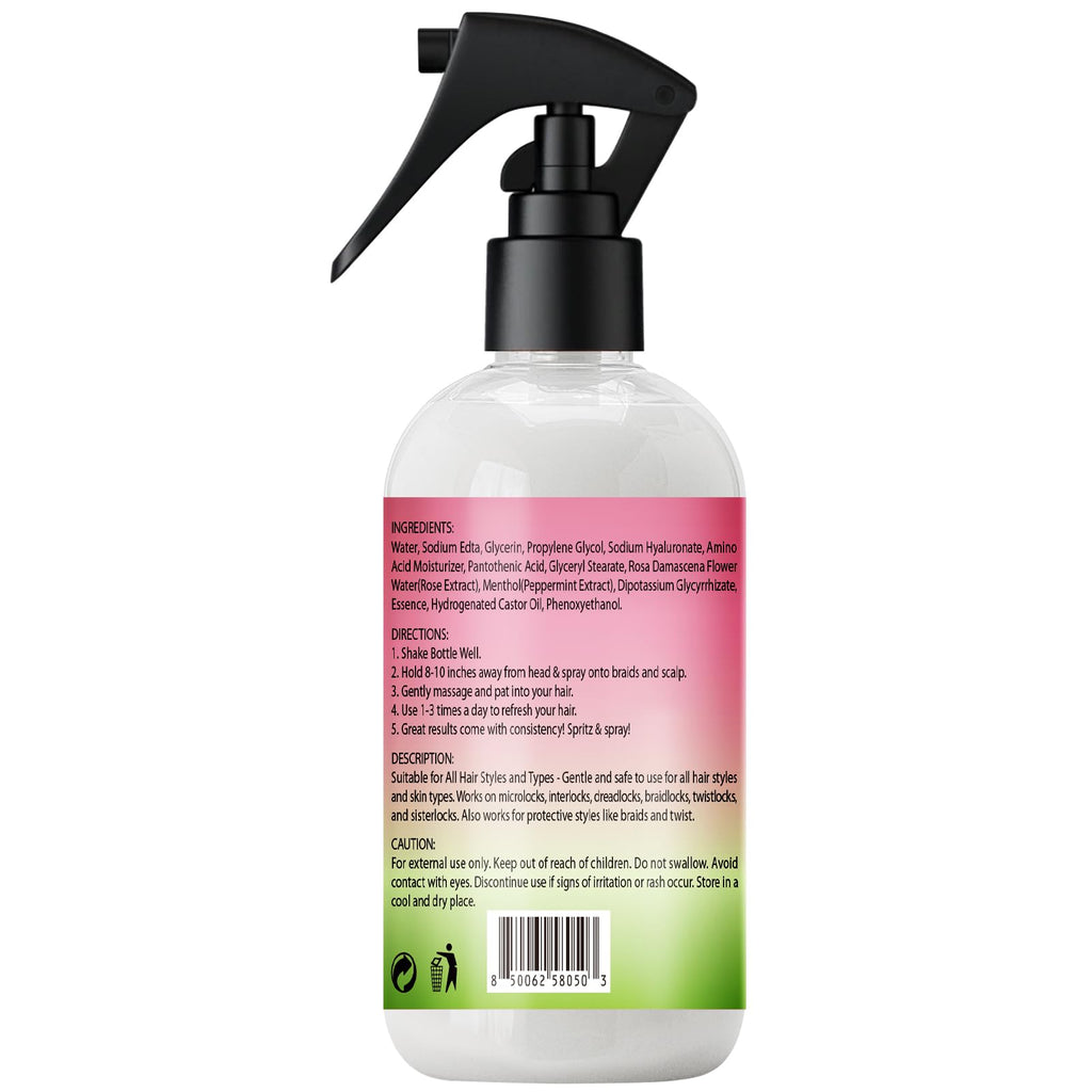 Goiple Rose Water Spray for Locs — Hydrating Hair Moisturizer with Peppermint & Castor Oil (250ML)