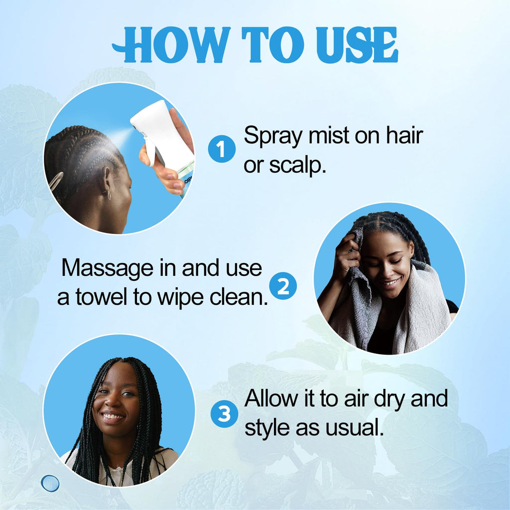 Goiple 10oz Rinse-Free Shampoo for Braids | No-Water Cleanse for Locs, Twists & Weaves