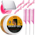 Goiple Strong Hold Braiding Gel for Twists, Locs & Edges – Includes Magnetic Pin Wristband & Braiding Tools