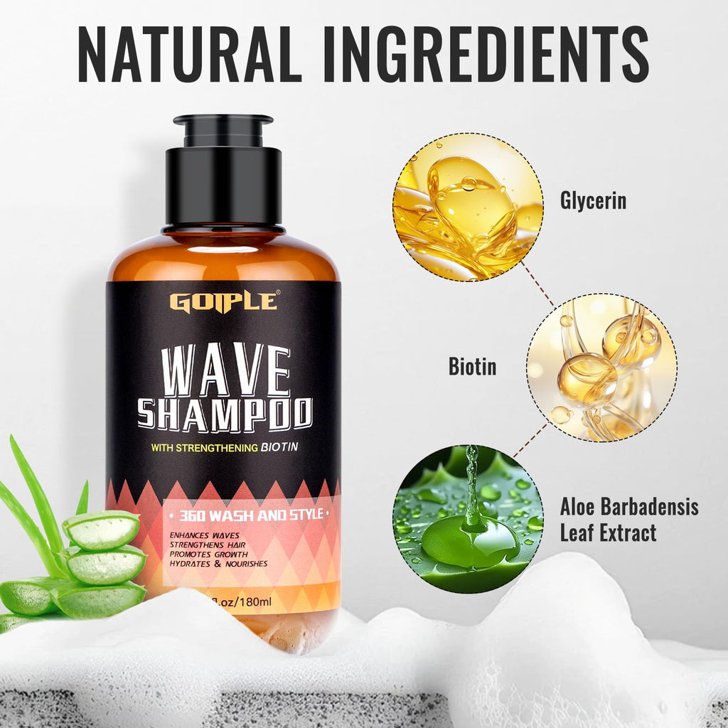 Goiple Natural Wave Pomade – Strong Hold, Easy Wash, 360 Wave Training for Black Men