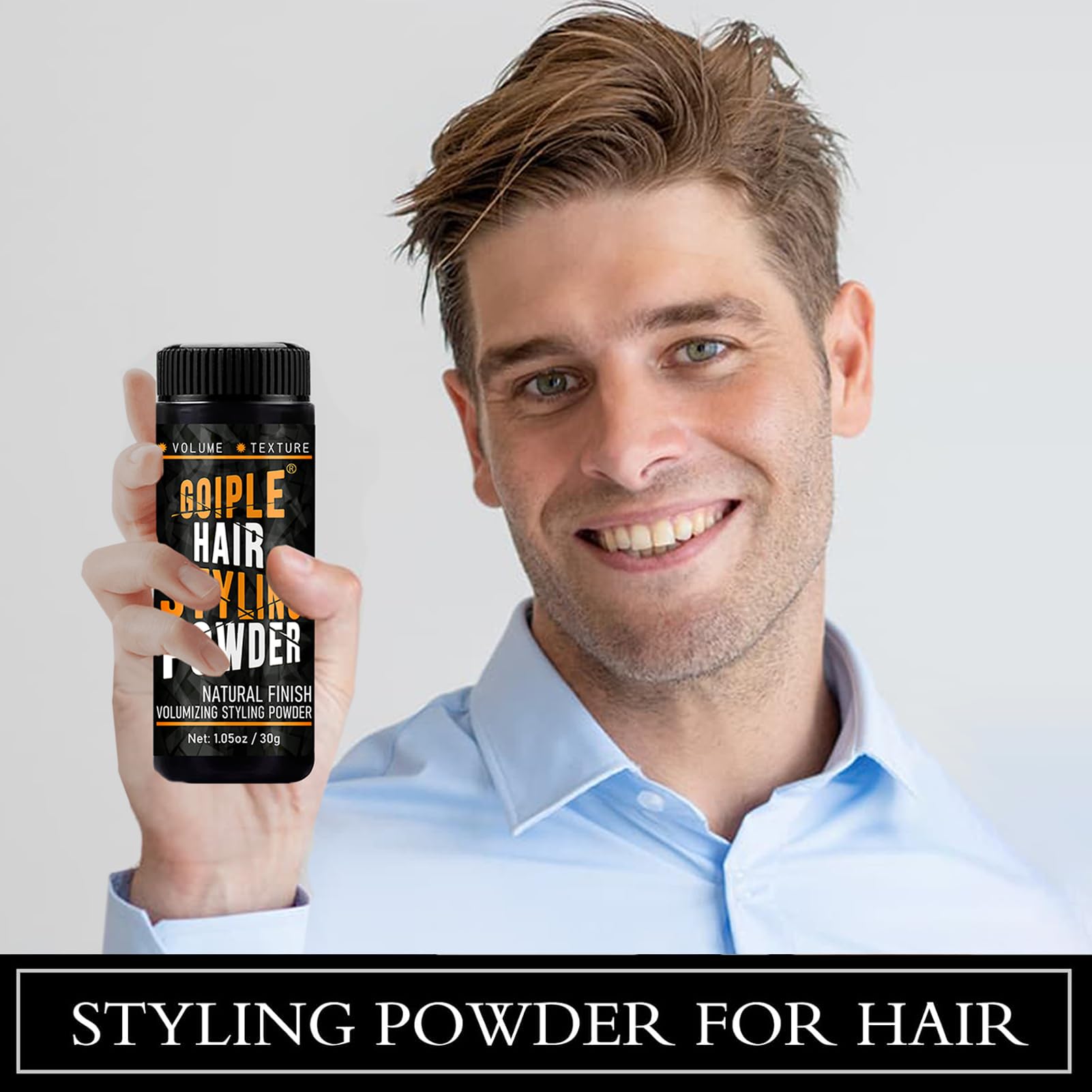 Goiple 3PCS Hair Styling Powder – 1.05oz Volumizing Texture for Men | Matte, Non-Greasy, Strong Hold
