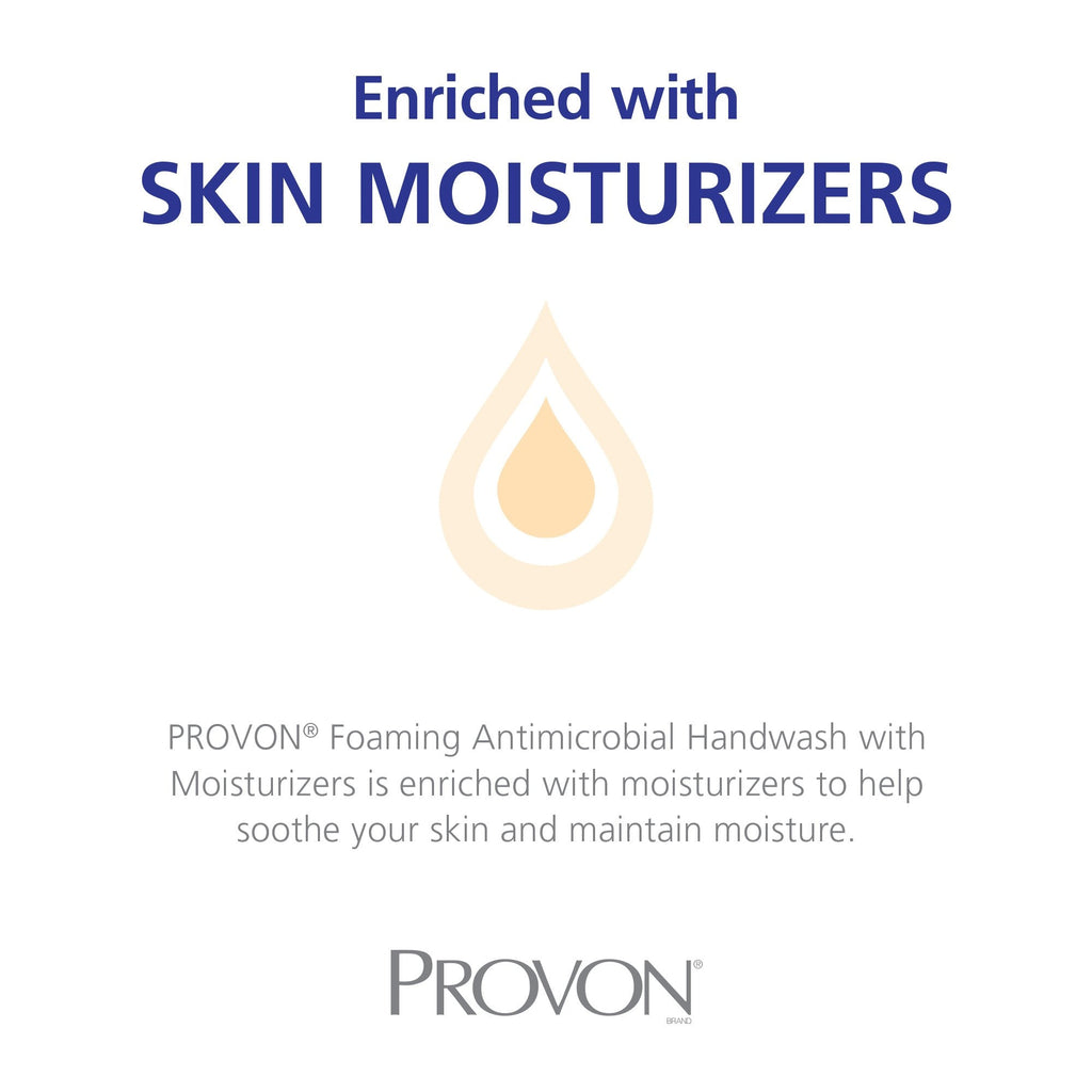 GOJO PROVON Foaming Antimicrobial Handwash with Moisturizers – 1250 mL Refill for FMX-12 Dispenser (Pack of 4) – 5186-04