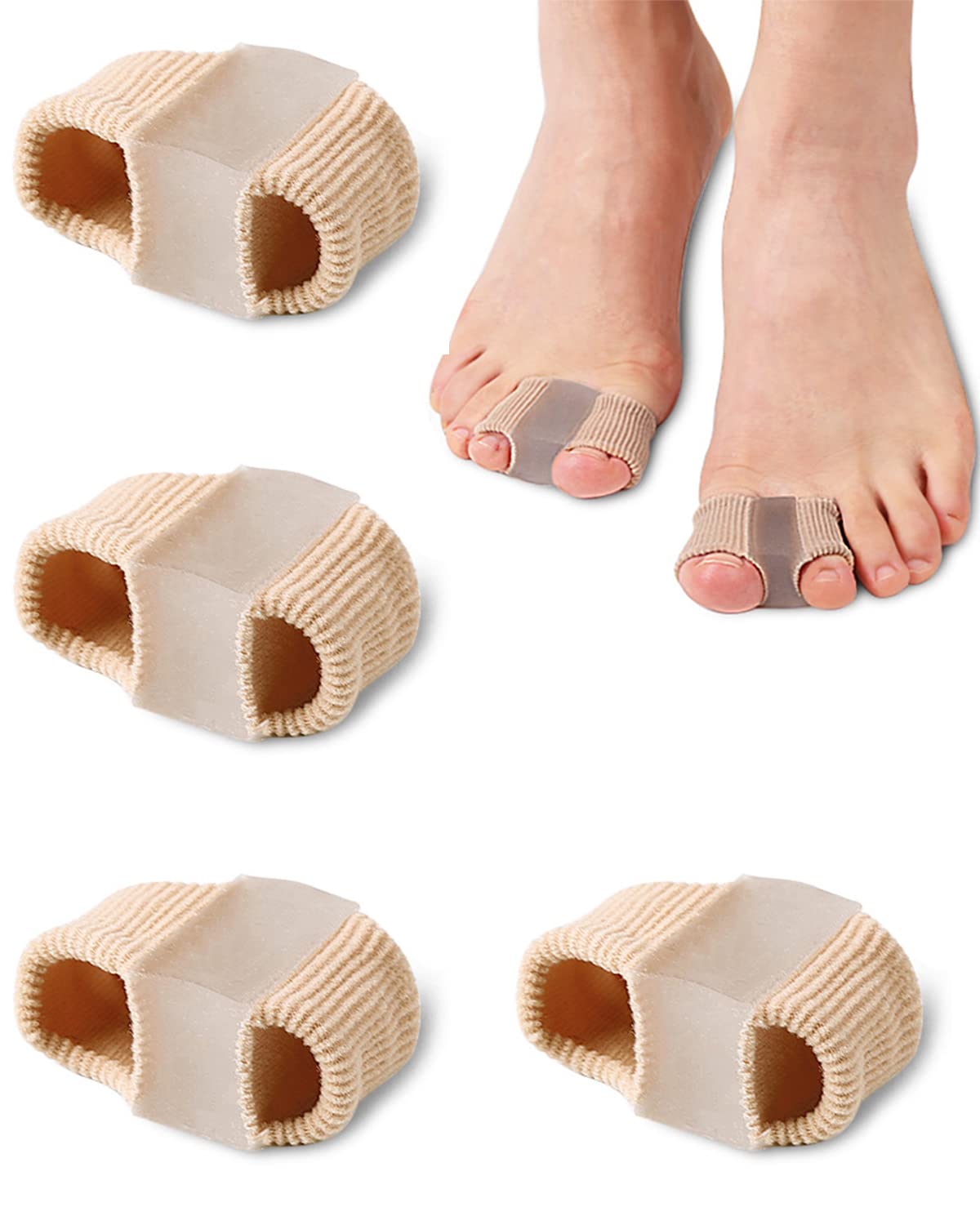 Golbylicc Bunion Toe Separators – Gel Toe Spacers for Overlapping Toes (4 Pack)